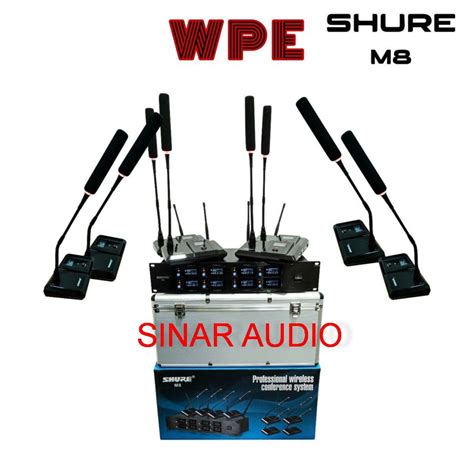 Mic Wireless Podium Shure M Mic Meja Lazada Indonesia