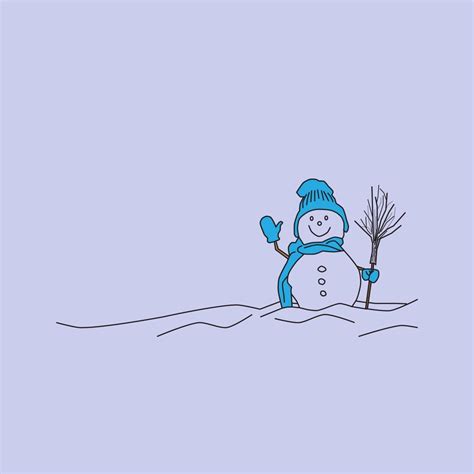 Snowman Cute Illustration 13187370 Vector Art at Vecteezy