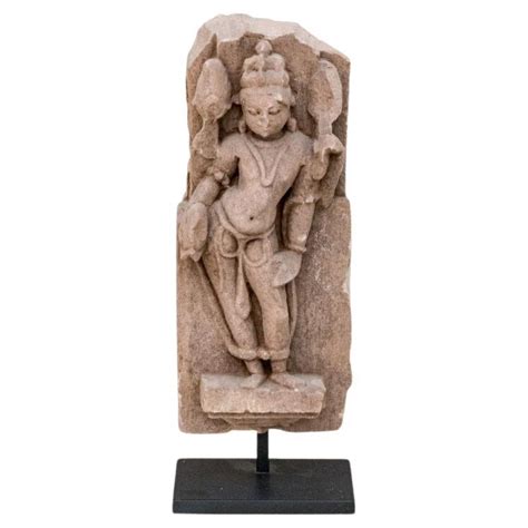 Ancient Indian Red Sandstone Carving Of An Apsaras For Sale At 1stdibs