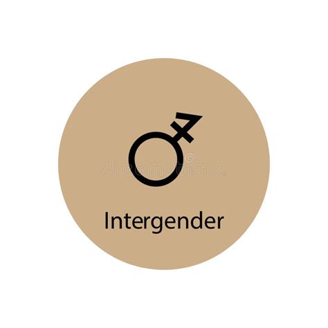 Intergender Gender Symbol Part Of Lgbt Community Vector Illustration