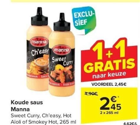 Koude Saus Manna Promotie Bij Carrefour