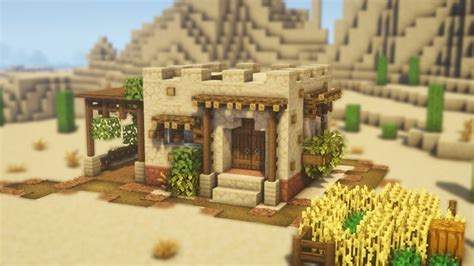 Minecraft How To Build Desert House Desert Town Tutorial 01 Artofit