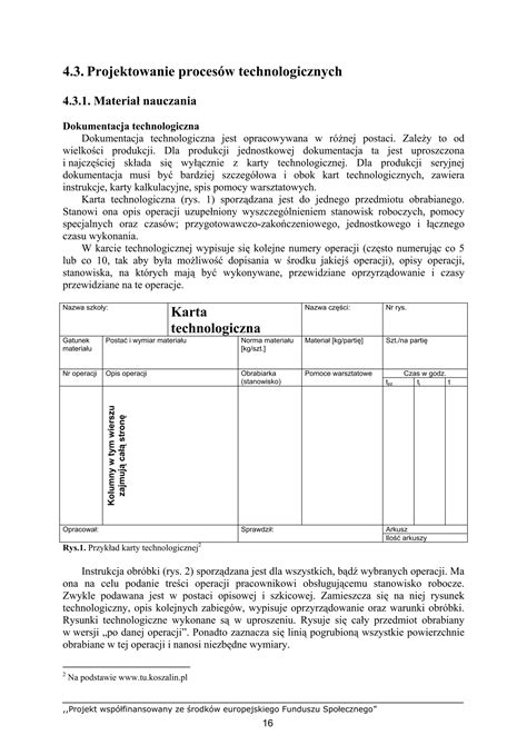 Projektowanie Proces W Technologicznych Pdf