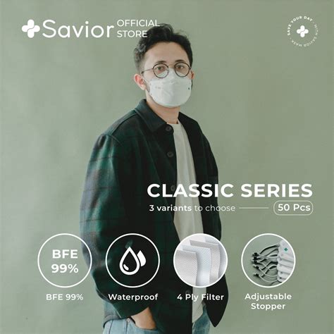 Jual Masker Medis Savior Classic Series Kf Box Pcs Shopee