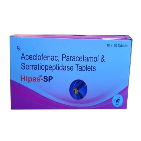 440 Mg Aceclofenac Paracetamol Serratiopeptidase Tablet At Rs 1100 Box