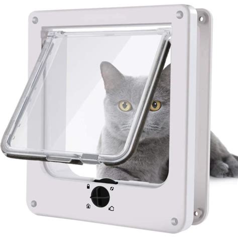 Chatière pour Chat Porte pour Animaux de Compagnie avec Verrou