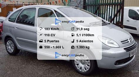 Citroën Xsara Picasso HDi 110 FAP Ficha Técnicas 2006 2010