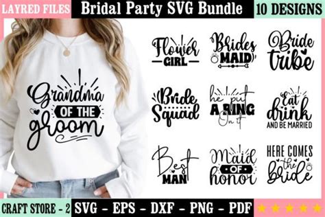 Bridal Party Svg Bundle Graphic By Craft Revolution Creative Fabrica