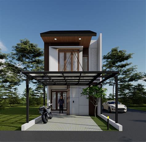 Elegansi Modern Dalam Desain Rumah 2 Lantai Minimalis Arsi D Studio