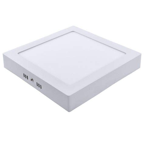 Luminária de Teto Plafon Led 18w Sobrepor Quadrado Branco Frio Submarino