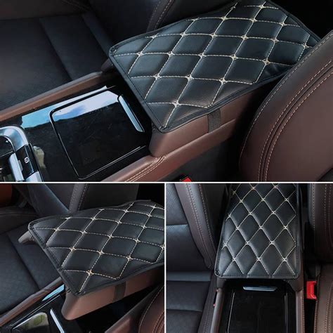 Buy 1pc Car Armrest Pad Cover Center Console Box Leather Cushion Car