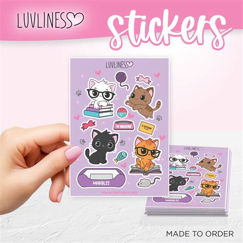 Cat Sticker Sheet Luvliness