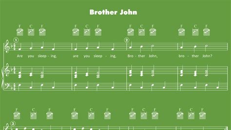 Brother John - Sheet Music - Mother Goose Club