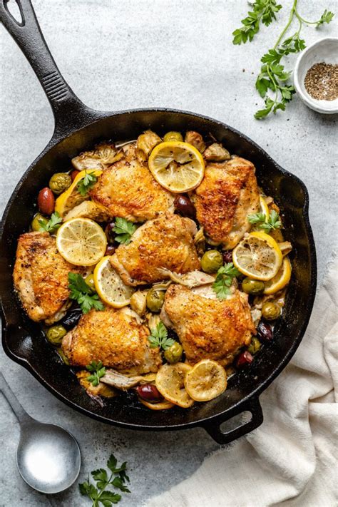 One Pan Greek Chicken With Artichokes And Olives Recipe Artichoke