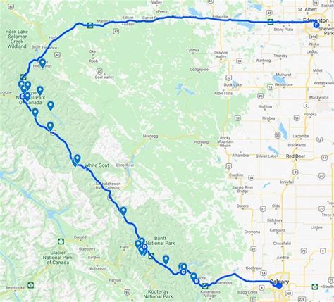 Canadian Rockies Road Trip Itinerary Days In Alberta Road Trip