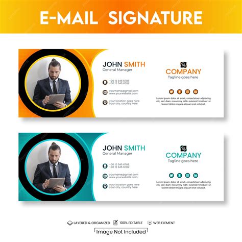 Premium Vector Corporate Business Email Signature Template For Web