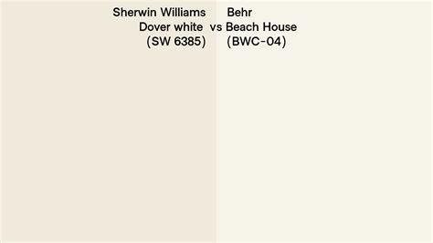 Sherwin Williams Dover White Sw Vs Behr Beach House Bwc