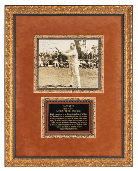 Lot Detail Babe Ruth Signed X Photograph JSA