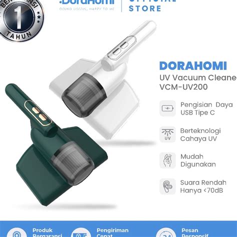 Jual FG2 DoraHomi Electric Cordless UV Dust Mite Vacum Cleaner Dust Bed