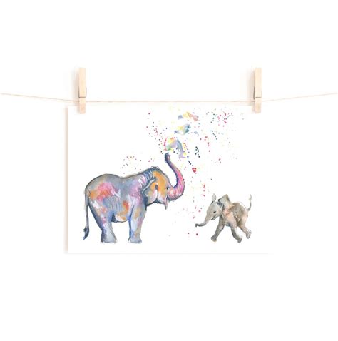 Elephant Card Mothers Day Card Elephants Greeting Card Etsy