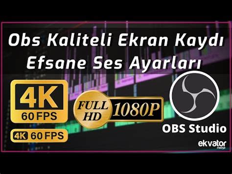 Obs Kaliteli Ekran Kaydı Alma Mikrofon Ayarları Premier Pro Sesleri