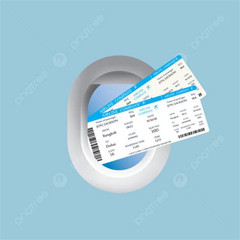 Boarding Pass Ticket Vector Art Png Realistic Porthole Of Airplane