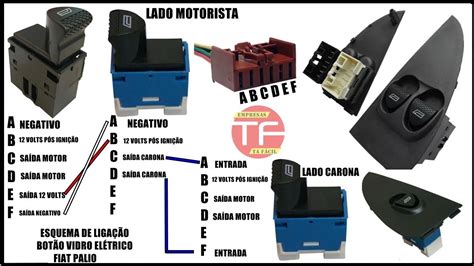 Esquema De Liga O Do O Interruptor Do Vidro El Trico Fiat Palio