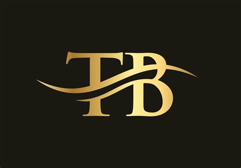 TB logo design. Initial TB letter logo vector. Swoosh letter TB logo ...