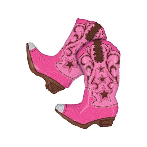 Pink Cowgirl Boots Balloons Pink Cowboy Boots Boot Balloons Etsy