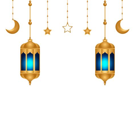 Ramadan kareem decoration with golden islamic lamp ornment 32417377 PNG