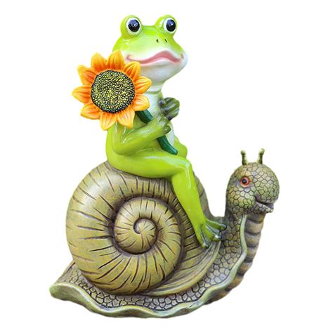 Colaxi Frog Statue Frog Figurine Garden Decoration Home Sculpture Resin