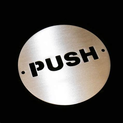 Stainless Steel 'PUSH' Door Sign