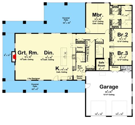 1500 Sq Ft Barndominium Style House Plan With 2 Beds And An 43 Off