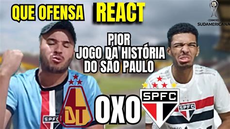 REACT TOLIMA 0 X 0 SÃO PAULO PIOR JOGO DA HISTÓRIA DO SÃO PAULO COPA