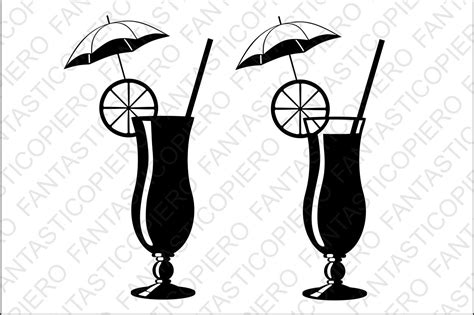 Cocktail SVG Files For Silhouette And Cricut Silhouette Clip Art