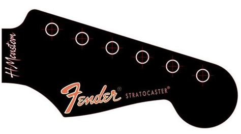 Fender Stratocaster NOIR Custom Headstock Waterslide Logo Decal ...