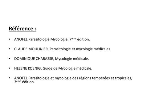 Introduction A La Mycologie Medicale Dr Benlaribi Imane Halima Ppt