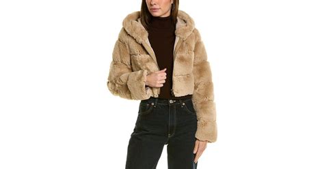 Adrienne Landau Down Jacket In Brown Lyst