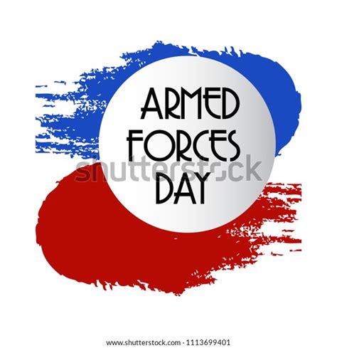 Vector Illustration Background Armed Forces Day Stock Vector Royalty Free 1113699401