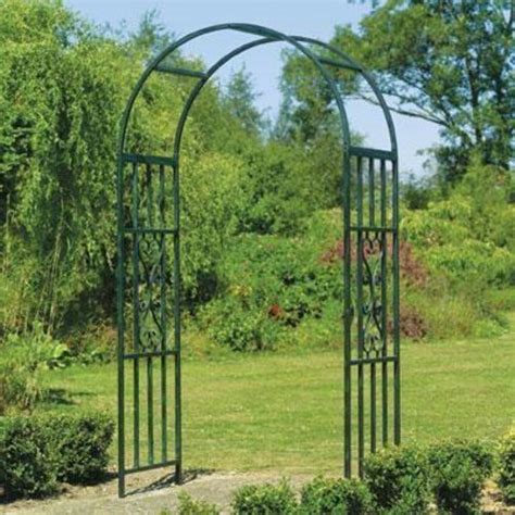 Garden Structures And Shade Arbors And Arches Steel Arch Arbor Black