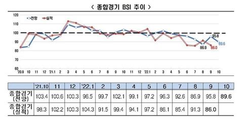 10월 경기전망도 부정적bsi 90선 하회 네이트 뉴스