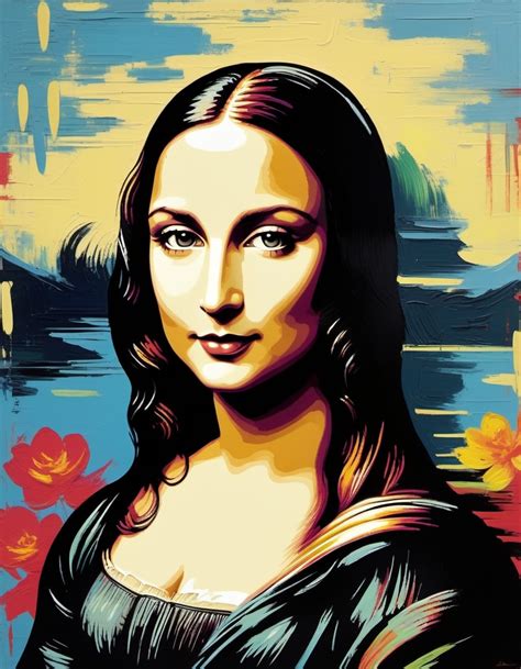 Mona Lisa In Pop Art Style Stable Diffusion Online