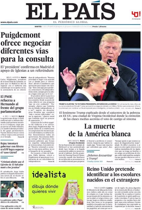 Las Portadas De Los Periódicos De Hoy Martes 11 De Octubre De 2016