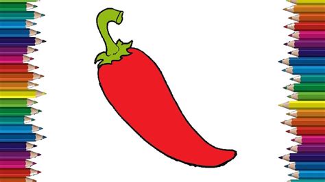 How To Draw Chili Peppers Easy Chili Peppers Drawing YouTube