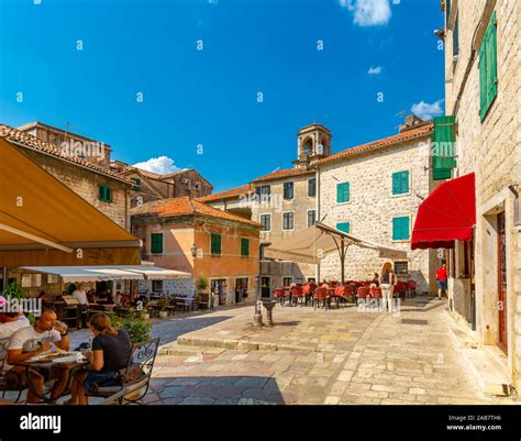 View Of Cafes In The Old Town Unesco World Heritage Site Kotor