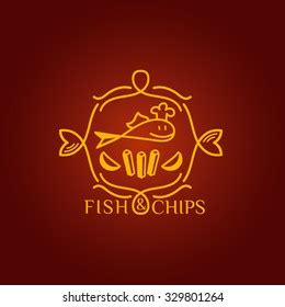 Fish Chips Logo Stock Vector (Royalty Free) 329801264 | Shutterstock