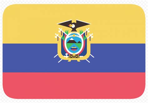 Flat Ecuador Flag Banner Icon PNG Citypng