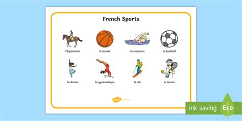 French Sports Word Mat Scottish