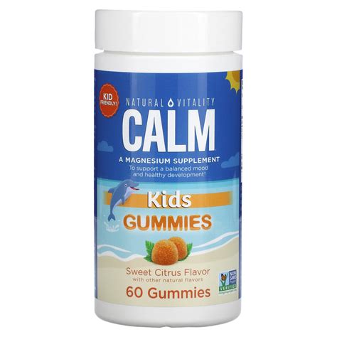 Natural Vitality CALM Gomitas para niños Cítricos dulces 60 gomitas