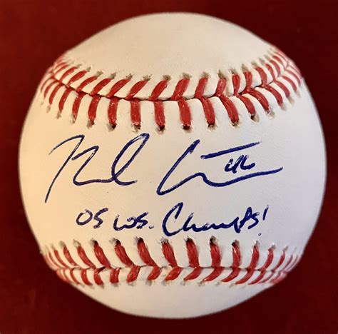 Neal Cotts Signed Mlb Ball W Ws Inscr Chicagoland Sports Appearance